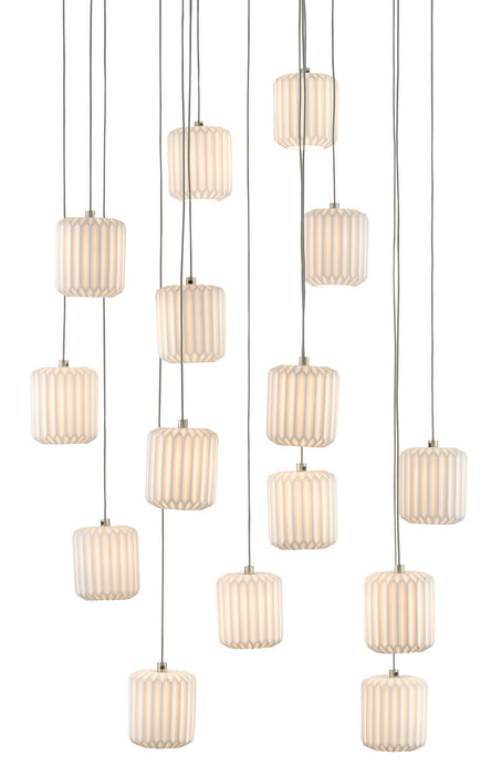 Currey and Company 9000-0712 15 Light Pendant, White