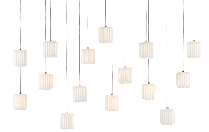 Currey and Company 9000-0713 15 Light Pendant, White