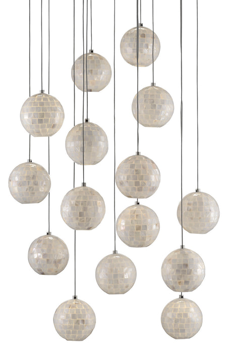 Currey and Company 9000-0719 15 Light Pendant, Pearl