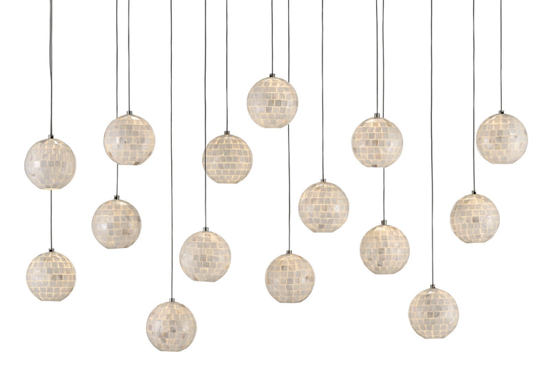 Currey and Company 9000-0720 15 Light Pendant, Pearl