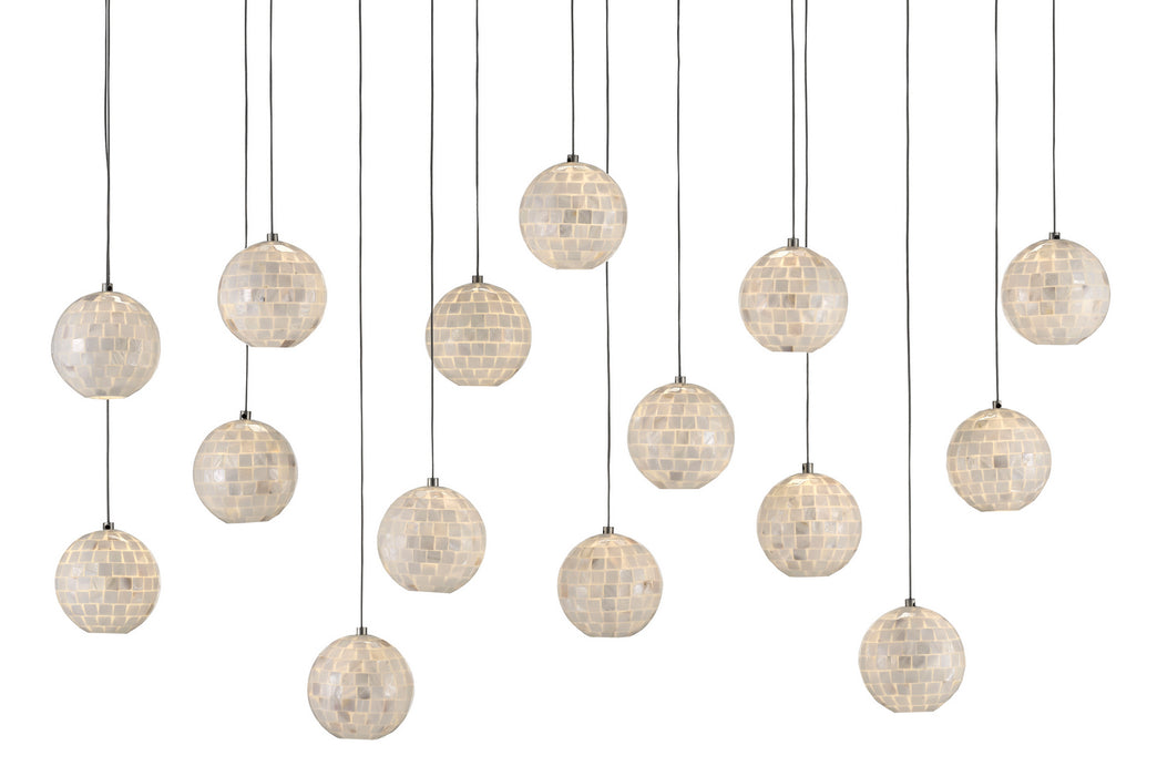 Currey and Company 9000-0720 15 Light Pendant, Pearl