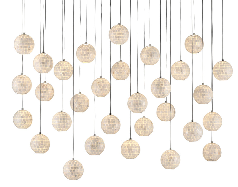 Currey and Company 9000-0721 30 Light Pendant, Pearl
