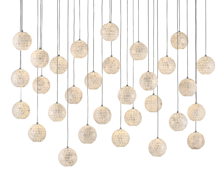Currey and Company 9000-0721 30 Light Pendant, Pearl