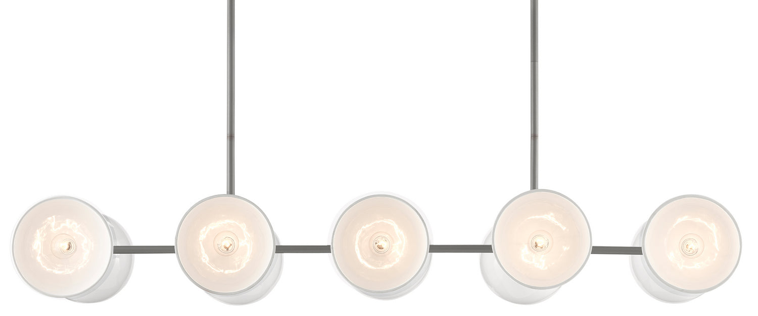 Currey and Company 9000-0727 Ten Light Chandelier, Hiroshi Gray/White