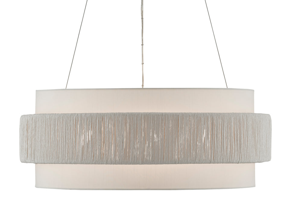 Currey and Company 9000-0735 Six Light Chandelier, Beige/Sugar White