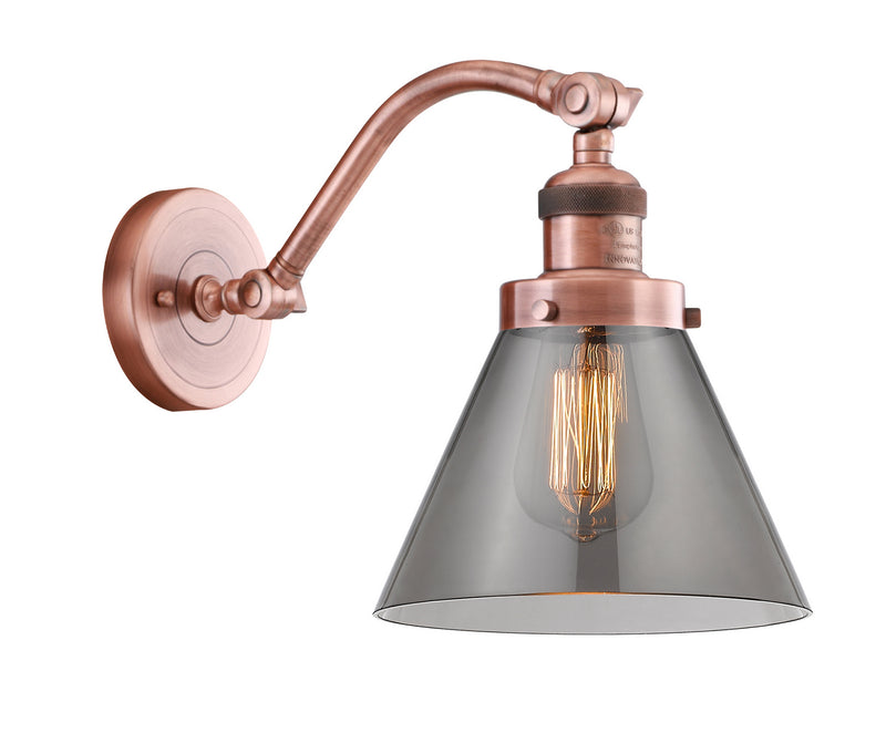 Innovations 515-1W-AC-G43 One Light Wall Sconce, Antique Copper