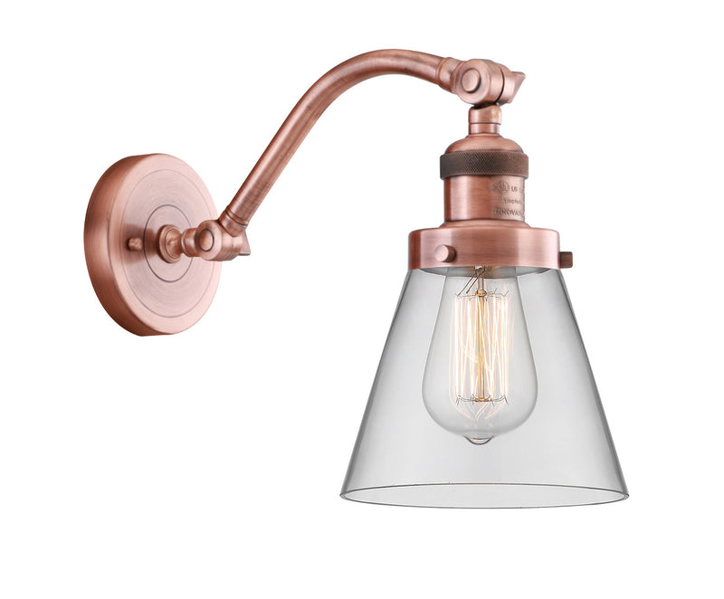 Innovations 515-1W-AC-G62 One Light Wall Sconce, Antique Copper