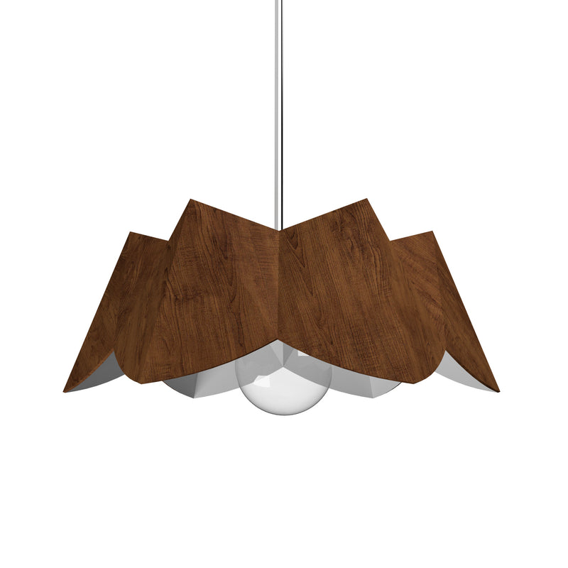Accord Lighting 1281.06 One Light Pendant, Imbuia