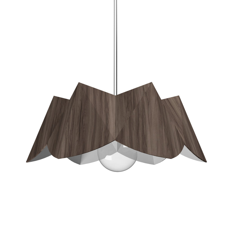 Accord Lighting 1281.18 One Light Pendant, American Walnut