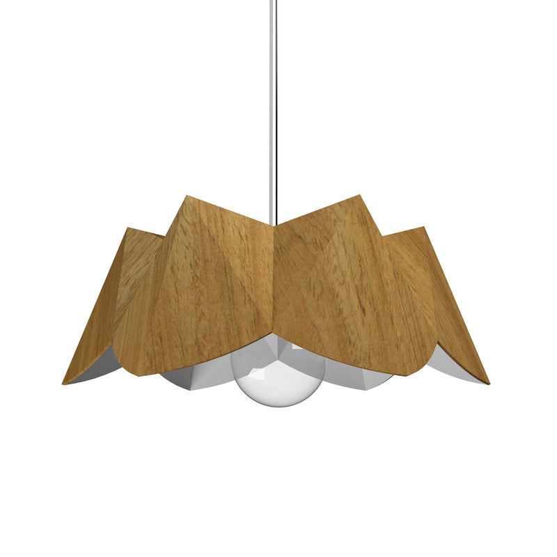 Accord Lighting 1283.09 One Light Pendant, Louro Freijo