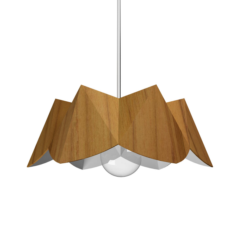 Accord Lighting 1283.12 One Light Pendant, Teak