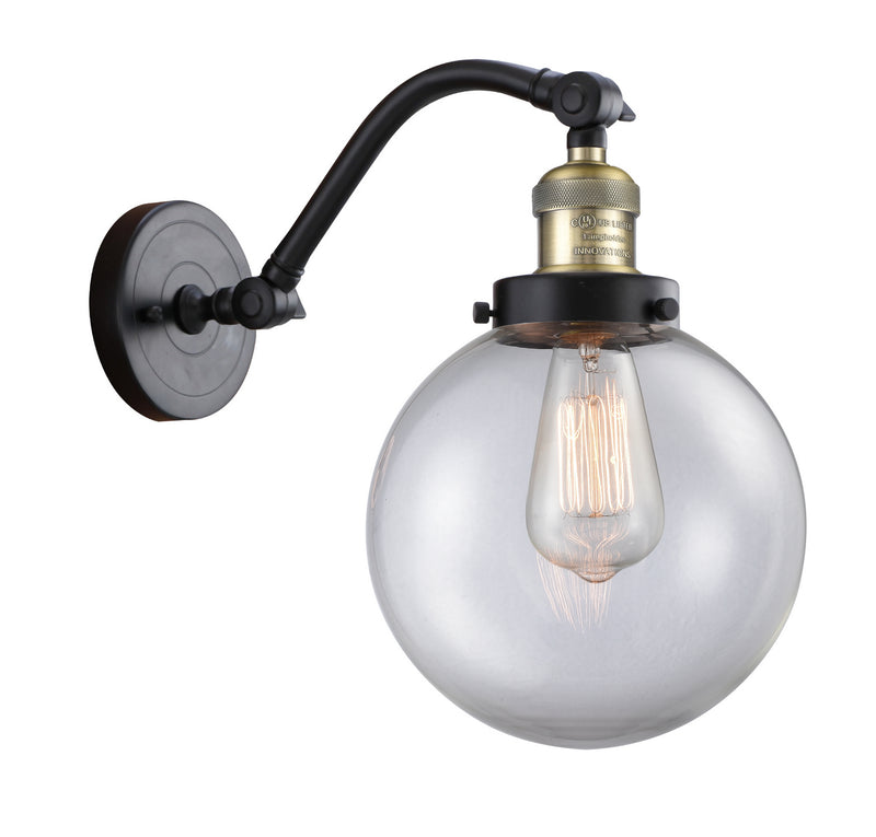 Innovations 515-1W-BAB-G202-8 One Light Wall Sconce, Black Antique Brass