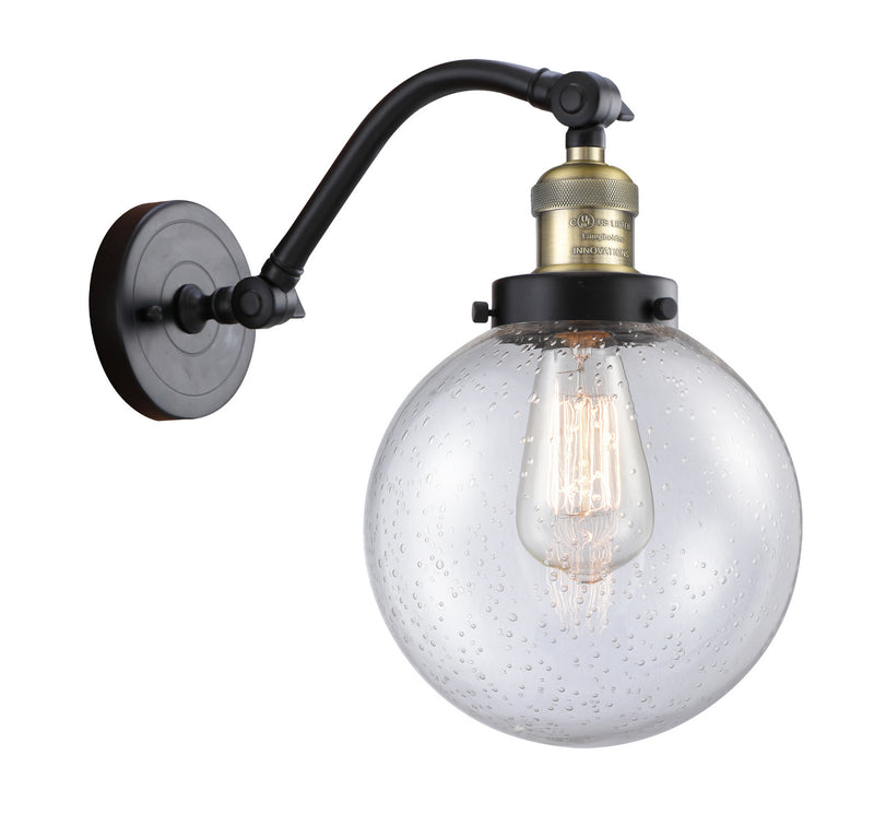 Innovations 515-1W-BAB-G204-8 One Light Wall Sconce, Black Antique Brass