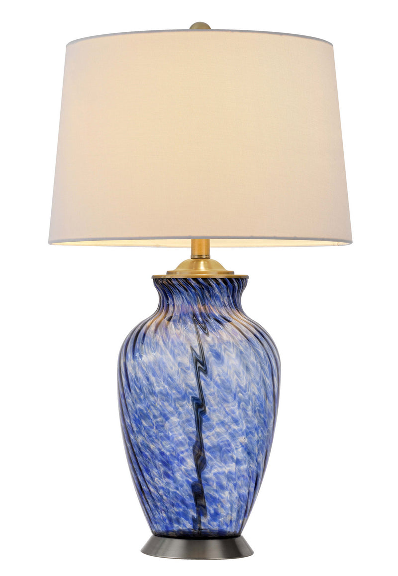 Cal Lighting BO-2995TB One Light Table Lamp, Sky Blue