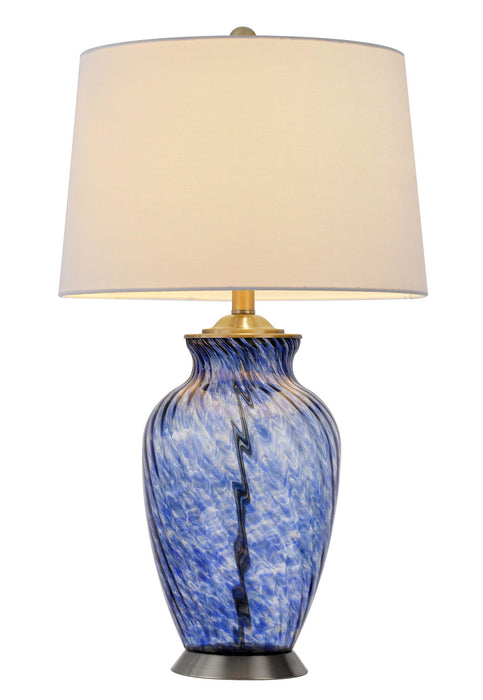 Cal Lighting BO-2995TB One Light Table Lamp, Sky Blue