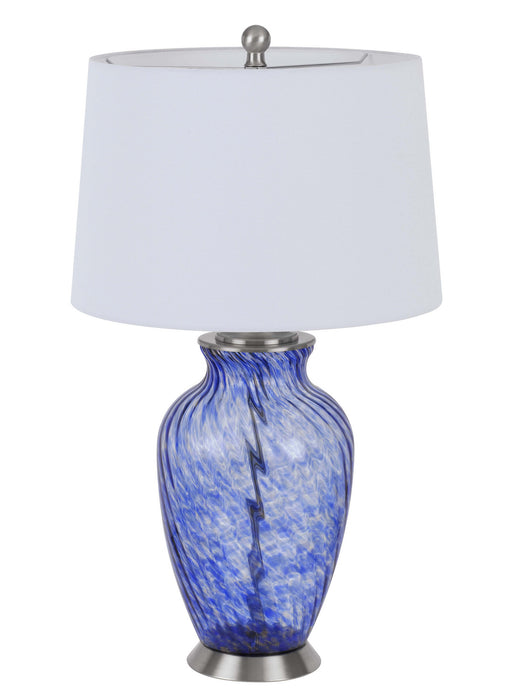 Cal Lighting BO-2995TB One Light Table Lamp, Sky Blue