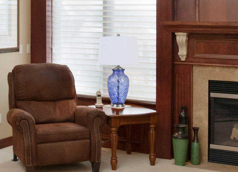 Cal Lighting BO-2995TB One Light Table Lamp, Sky Blue