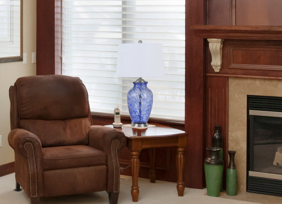 Cal Lighting BO-2995TB One Light Table Lamp, Sky Blue