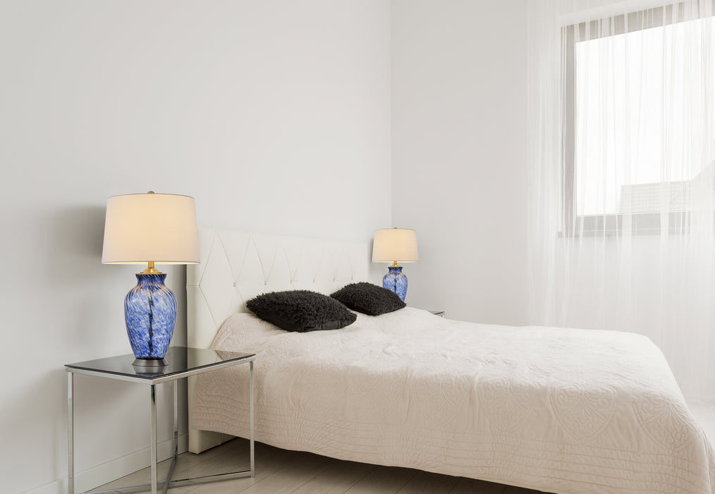 Cal Lighting BO-2995TB One Light Table Lamp, Sky Blue