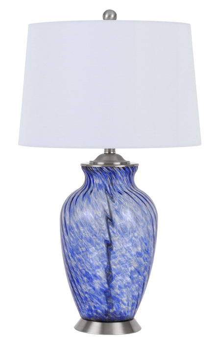 Cal Lighting BO-2995TB One Light Table Lamp, Sky Blue