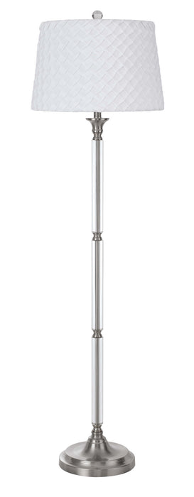 Cal Lighting BO-2998FL One Light Floor Lamp, Brushed Steel