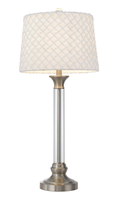 Cal Lighting BO-2998TB One Light Table Lamp, Brushed Steel