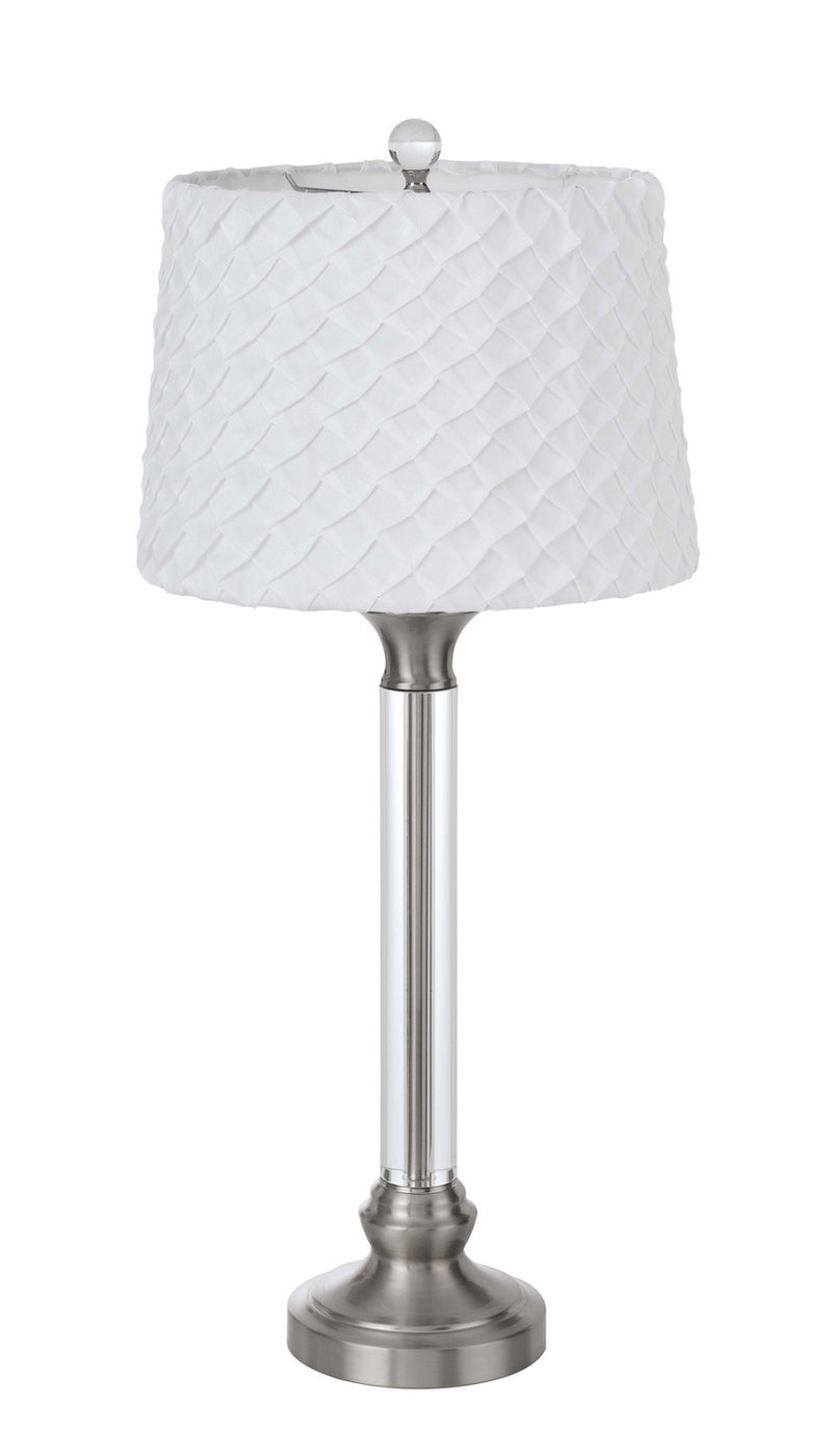 Cal Lighting BO-2998TB One Light Table Lamp, Brushed Steel