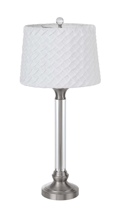 Cal Lighting BO-2998TB One Light Table Lamp, Brushed Steel