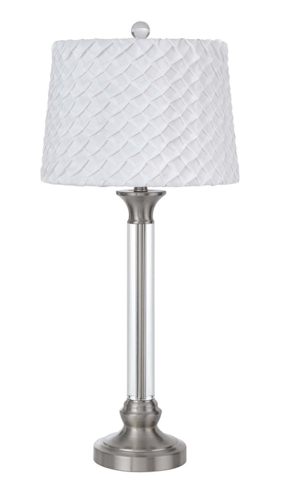 Cal Lighting BO-2998TB One Light Table Lamp, Brushed Steel