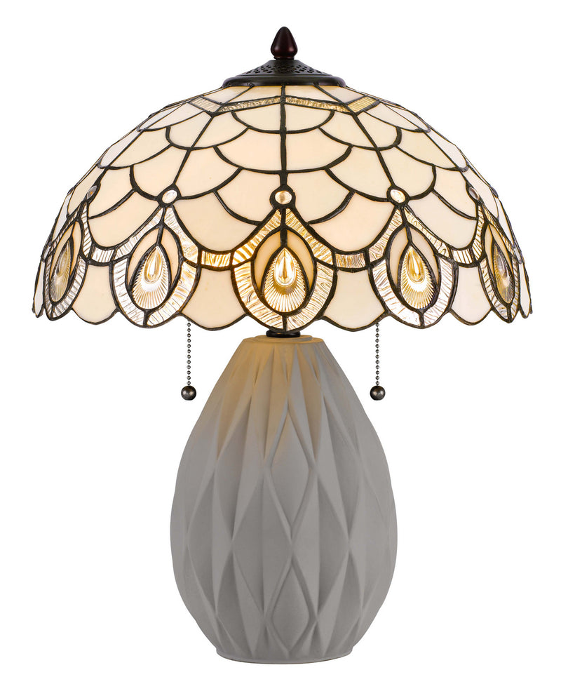 Cal Lighting BO-3001TB Two Light Accent Lamp, Tiffany