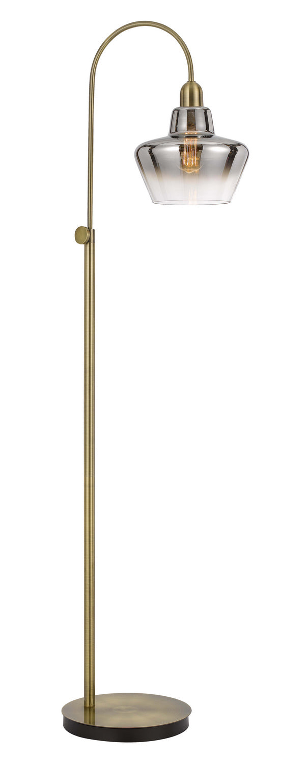 Cal Lighting BO-3007FL One Light Floor Lamp, Antique Brass