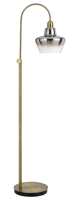 Cal Lighting BO-3007FL One Light Floor Lamp, Antique Brass