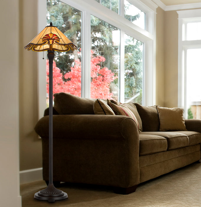 Cal Lighting BO-3015FL Two Light Floor Lamp, Tiffany