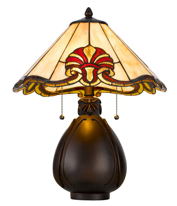 Cal Lighting BO-3015TB Two Light Accent Lamp, Tiffany