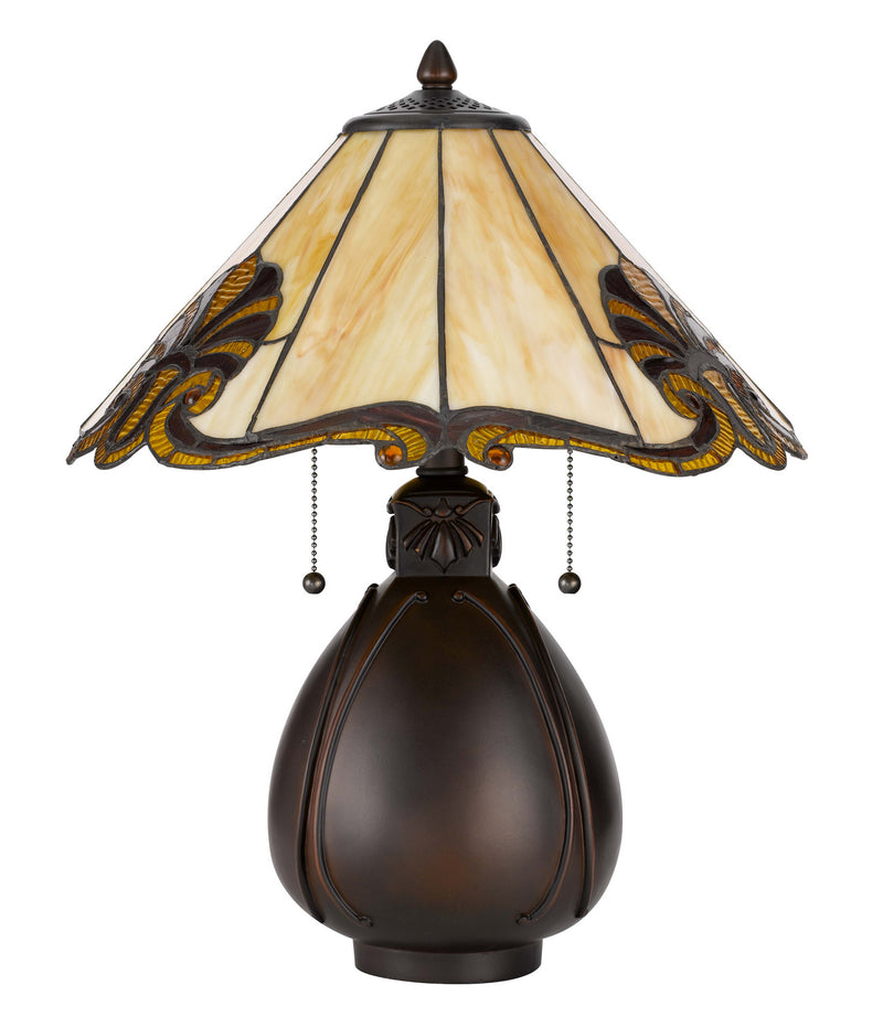 Cal Lighting BO-3015TB Two Light Accent Lamp, Tiffany