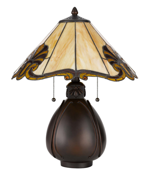 Cal Lighting BO-3015TB Two Light Accent Lamp, Tiffany