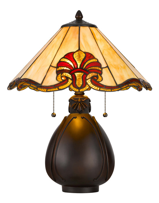 Cal Lighting BO-3015TB Two Light Accent Lamp, Tiffany