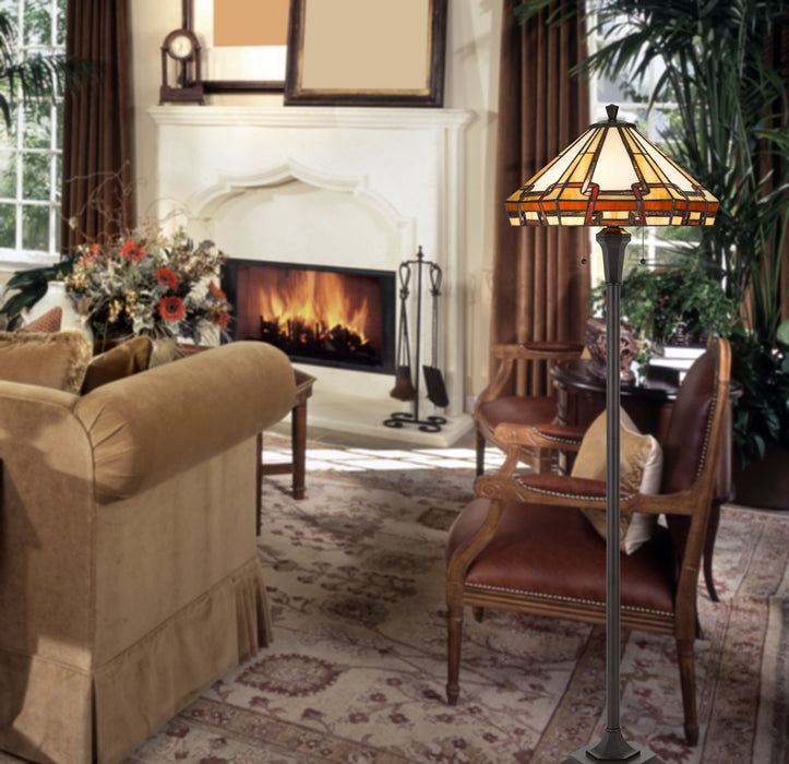 Cal Lighting BO-3016FL Two Light Floor Lamp, Tiffany