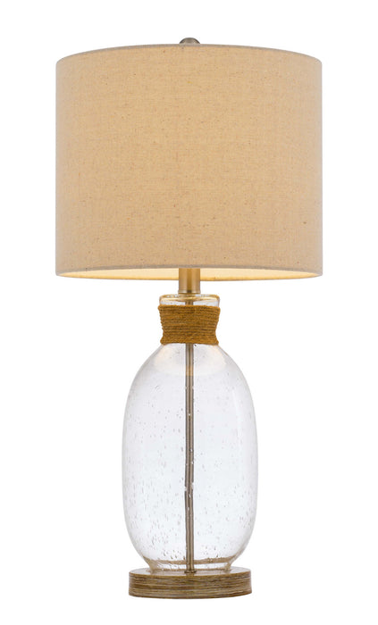 Cal Lighting BO-3023TB One Light Table Lamp, Bubble Glass