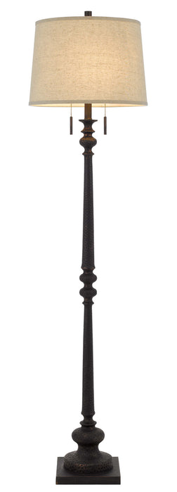 Cal Lighting BO-3024FL Two Light Floor Lamp, Rustic Iron