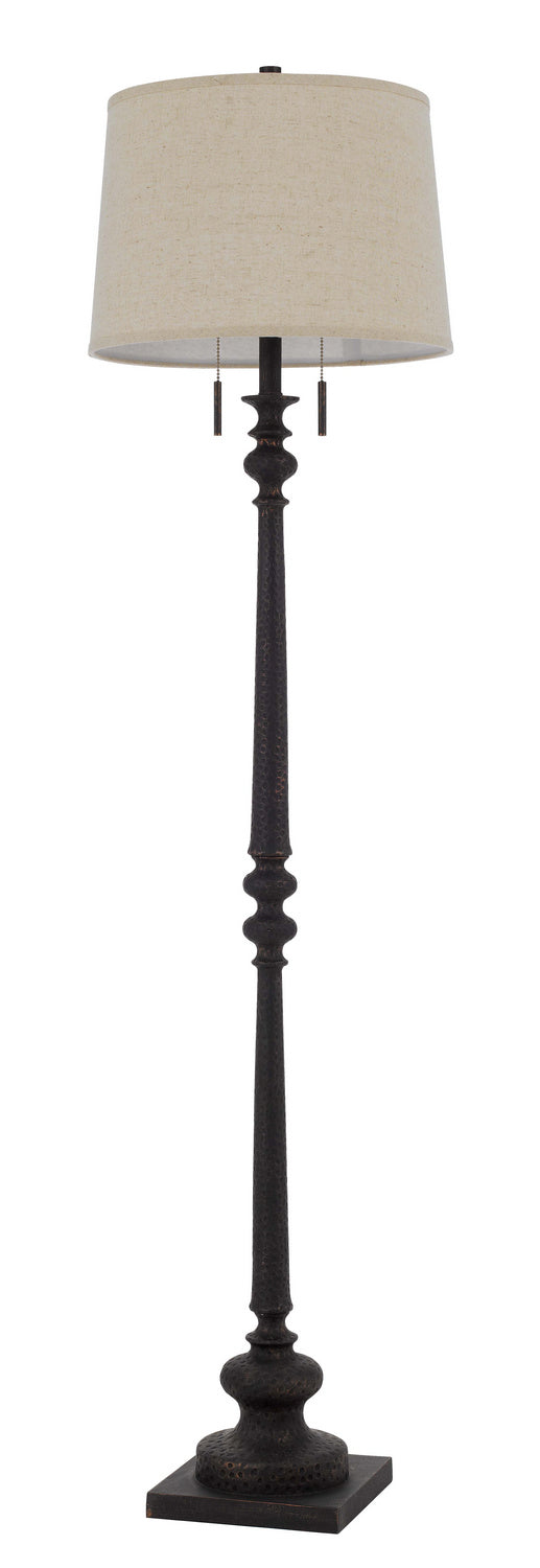 Cal Lighting BO-3024FL Two Light Floor Lamp, Rustic Iron