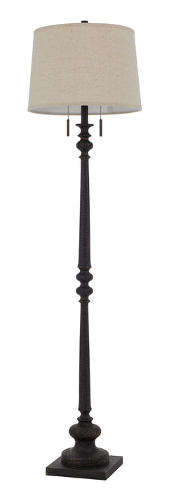 Cal Lighting BO-3024FL Two Light Floor Lamp, Rustic Iron