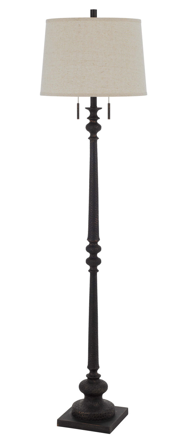 Cal Lighting BO-3024FL Two Light Floor Lamp, Rustic Iron