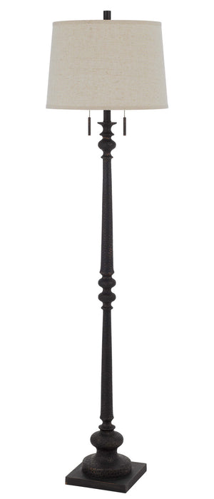 Cal Lighting BO-3024FL Two Light Floor Lamp, Rustic Iron