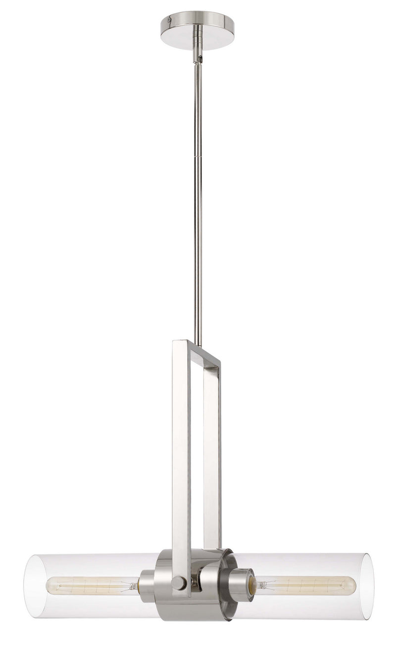 Cal Lighting FX-3758-1 Two Light Pendant, Chrome