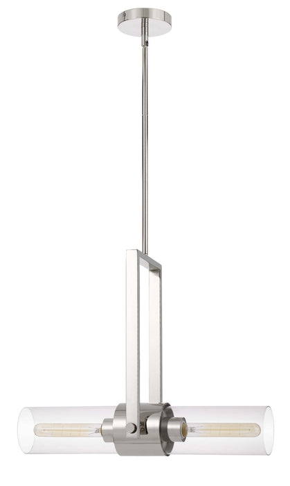 Cal Lighting FX-3758-1 Two Light Pendant, Chrome