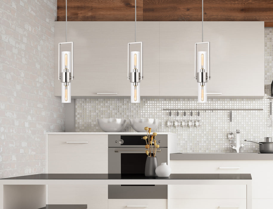 Cal Lighting FX-3758-1 Two Light Pendant, Chrome
