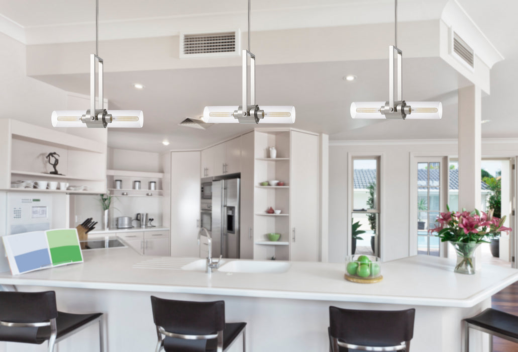 Cal Lighting FX-3758-1 Two Light Pendant, Chrome