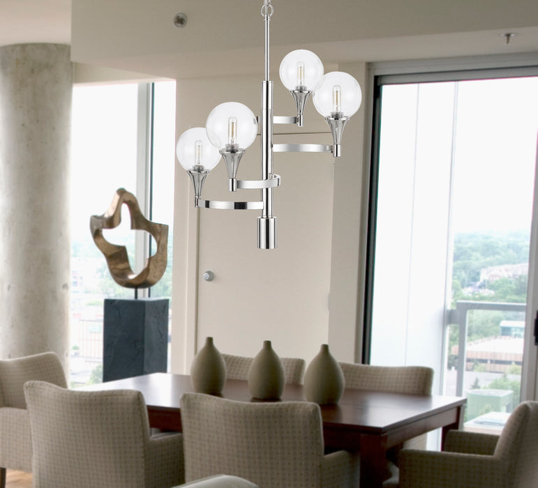 Cal Lighting FX-3759-4 LED Chandelier, Chrome