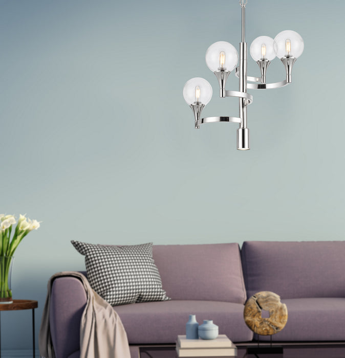 Cal Lighting FX-3759-4 LED Chandelier, Chrome